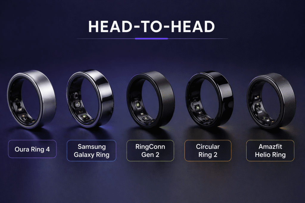smart ring sleep tracking dashboard showing REM deep light sleep stages and heart rate variability